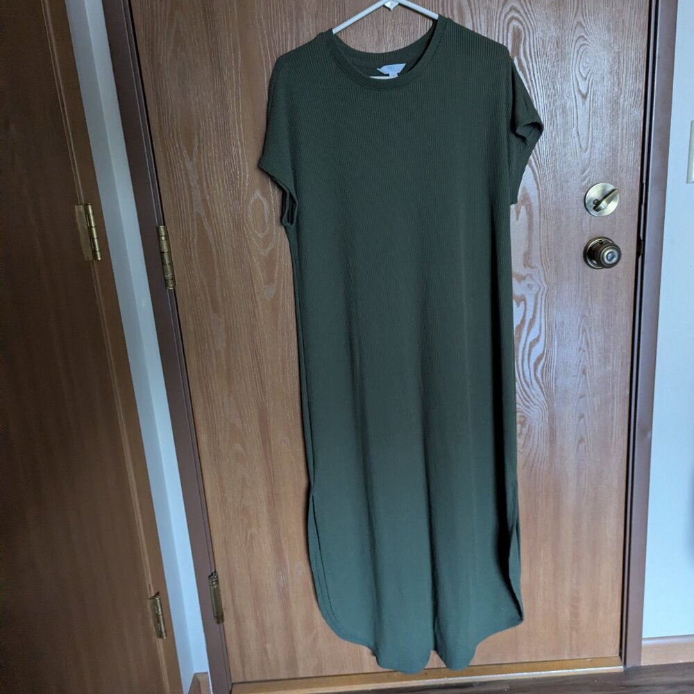 Time and Tru Green Maxi Dress, L